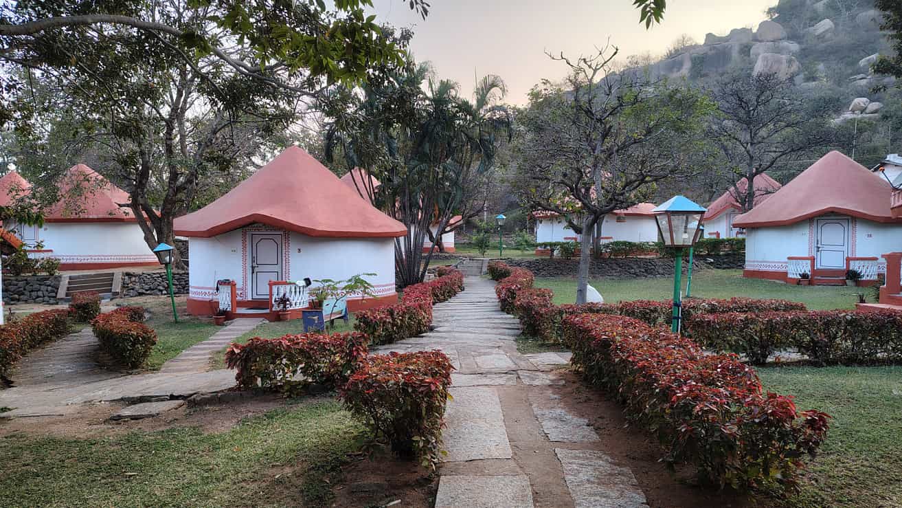Lobby of KISHKINDA HERITAGE RESORT Hotel Hampi - Budget Hotels in Hampi